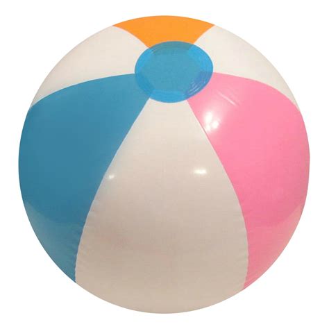 Inflatable Beach Ball 20” Glossy Striped Colorful Pool Summer Party Toy