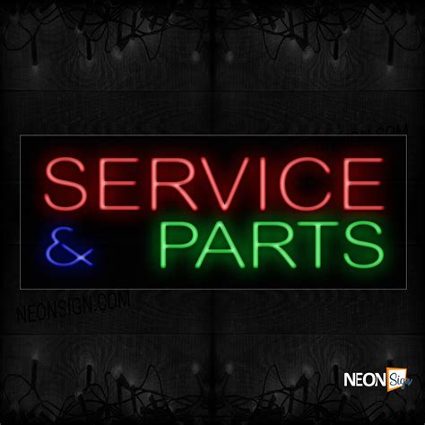 Service And Parts Neon Sign