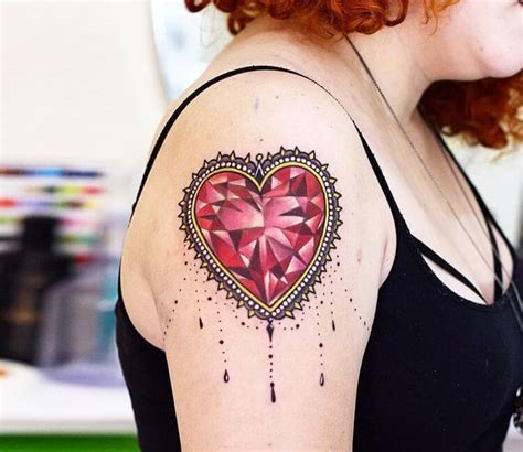 Diamond Heart Tattoo By Brandon Bec Post 30078