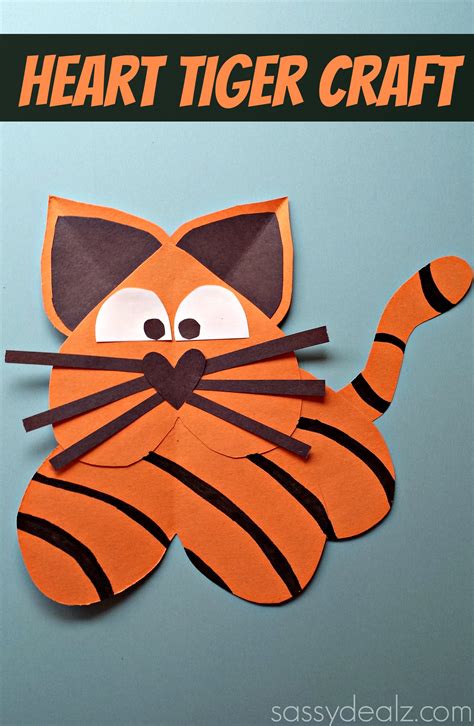 Heart Tiger Craft For Kids Crafty Morning