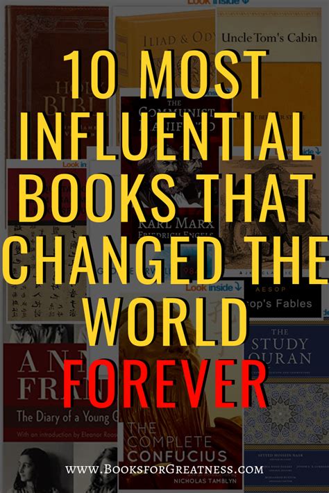 10 Most Influential Books That Changed The World Forever Books For