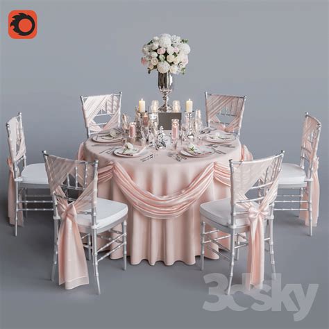 3d Wedding Table And Chair Free Download 3dziporg 3d