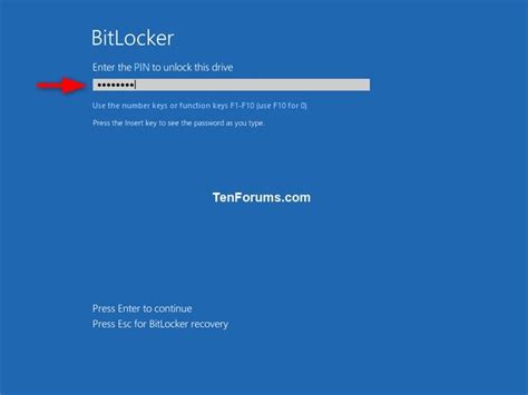 Unlock Os Drive Encrypted By Bitlocker In Windows 10 Tutorials
