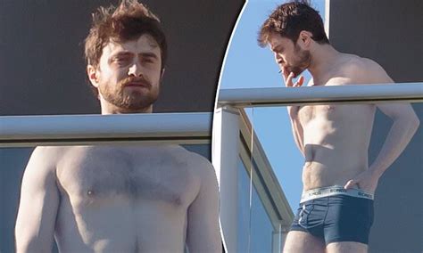 Daniel Radcliffe Enjoys A Cigarette In His Underwear On His Hotel Balcony In Adelaide Daily