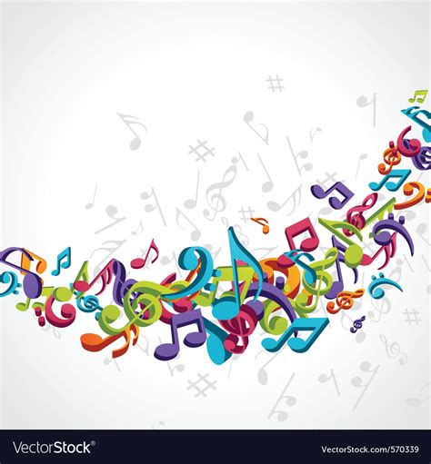 Abstract Music Notes Royalty Free Vector Image