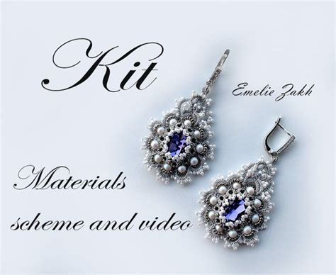 Tatting Lace Jewelry Tutorial Pattern Earrings Kit Materials Etsy