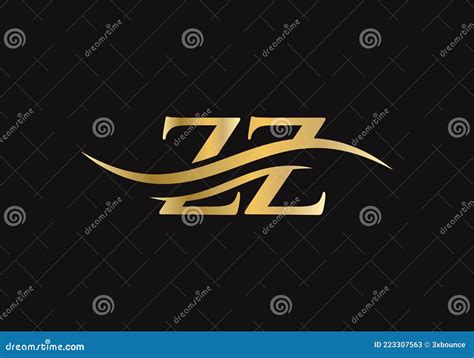 Zz Logo Design Vector Swoosh Letter Zz Logo Design Initial Zz Letter