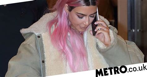 Kim Kardashian Insists She Doesnt Do Wigs As She Dyes Her Hair Pink