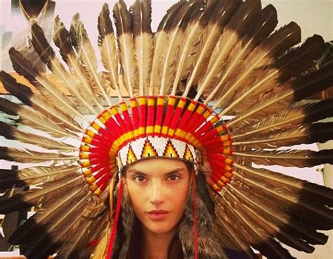 Alessandra Ambrosio From Celebs In Native American Headdresses E News