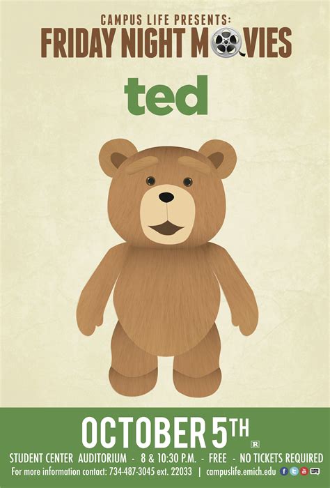 Ted Movie Poster Redesign Movie Poster Redesigns Pinterest