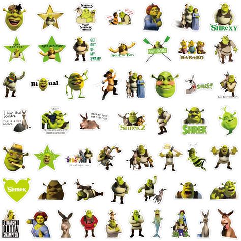50pcs Supreme Shrek Stickers Packs Shannon Sticker