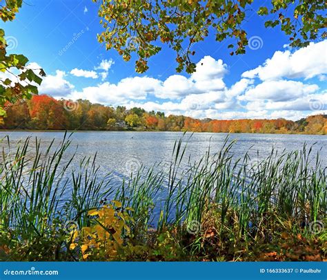 Fall Colors At Lake Logan Stock Image Image Of Idyllic 166333637