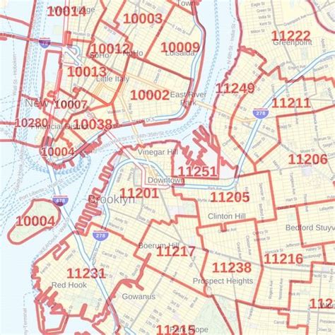 New York City Zip Code Map
