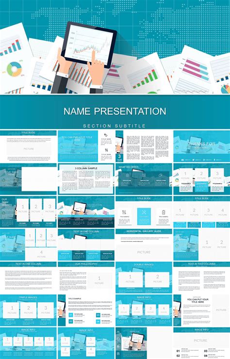 Business, Analysis, Finance, Accounting PowerPoint template | ImagineLayout.com