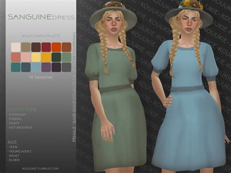 Saps Sims — Kouukie Sanguine Dress Information Base Game