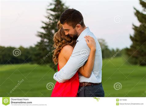 Couple In Love Passionately Hug Stock Photo Image Of Gorgeous