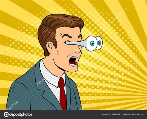 Businessman With Popping Eyes Pop Art Vector Stock Vector Image By