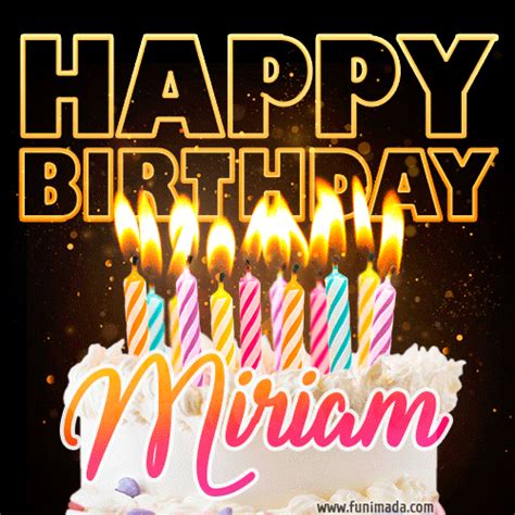 Miriam Animated Happy Birthday Cake  Image For Whatsapp