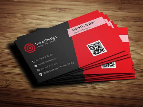 Simply bend and pull out one card at a time, for the perfect business card every time. Red Black Business Card Design | TechMix