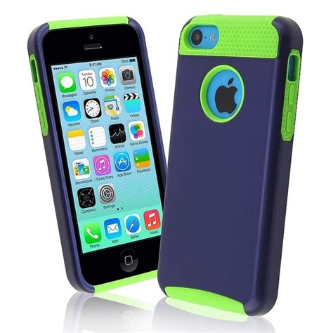 Shop Insten Green Skin Blue Hard Plastic Hybrid Phone Case Cover For
