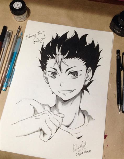 Haikyuu Nishinoya Yuu Fan Art By Eleganceofart On Deviantart Anime