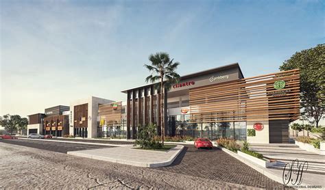 Al Qassim Strip Mall On Behance Commercial Design Exterior Stripmall