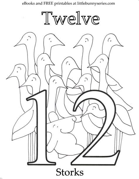 Number 12 Coloring Page PDF | Preschool coloring pages, Preschool