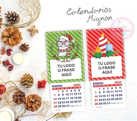 Kit Imprimible Calendario Mignon Fiestas Navidad P
