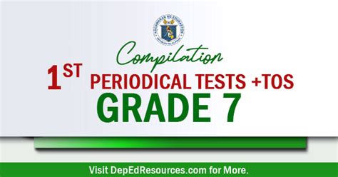 St Periodical Test With Tos Grade All Subjects Docx Pangalan Hot Sex