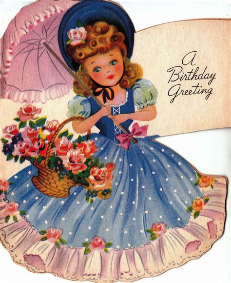 Birthday Greeting Vintage Birthday Cards Vintage Birthday Vintage