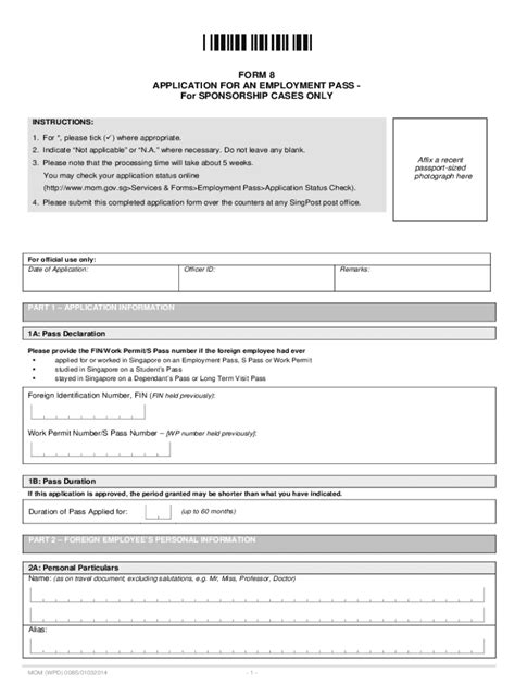 Employment Pass Form 8 Complete With Ease Airslate Signnow