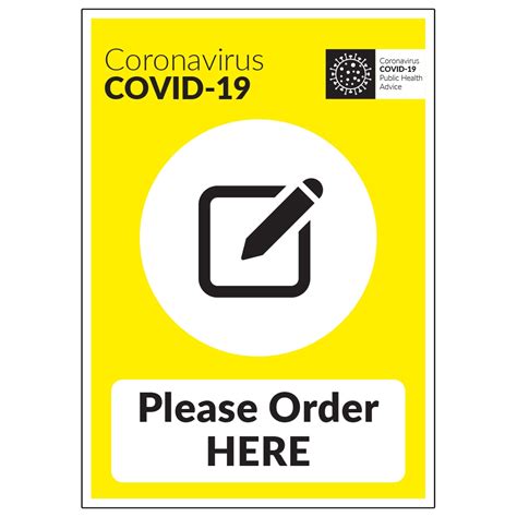 Covid 19 Please Order Here Sign