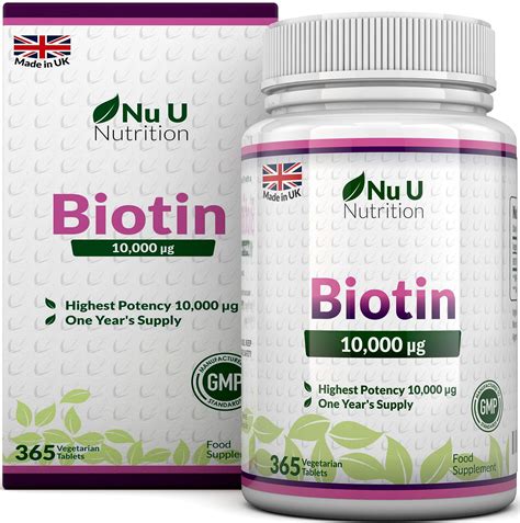 Biotin Hair Growth Supplement 365 Tablets Full Year Supply Biotin