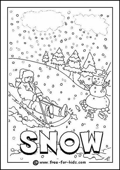 Coloring Pages Weather Colouring Wind Snowy Printable