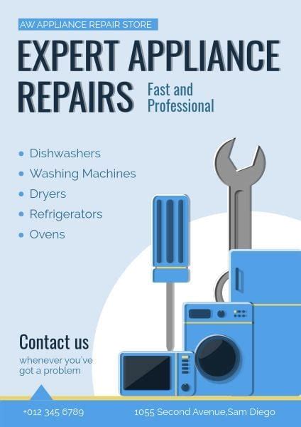 Appliance Repairing Poster Template And Ideas For Design Fotor