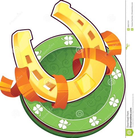 A shamrock is a young sprig, used as a symbol of ireland. St.Patricks Day Symbol. The Horseshoe Stock Vector ...