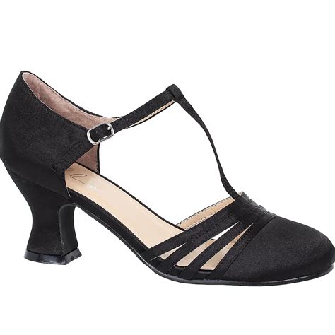 black t strap high heel shoes party city