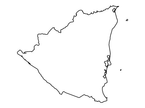 Nicaragua Outline Map Blank Maps Repo