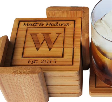 Set Of 6 Personalized Coasters Personalized Wedding T