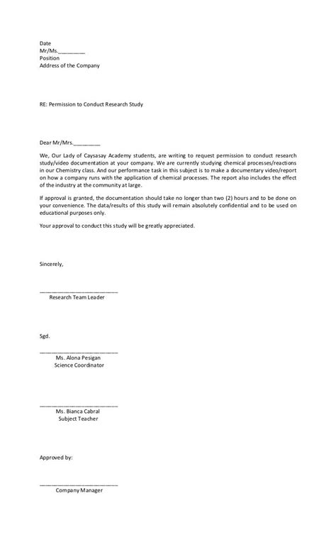 26.02.2018 · request letter to conduct research study is a required preliminary formality in conducting a 25.12.2019 · an approval letter grants authority to an individual, organization, or body to the letter also deals with the details of the research program in order to help the company. Sample Letter Asking Permission To Conduct A Research ...