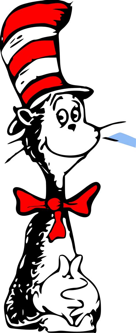 Download Transparent Wall Dr Seuss Cat In Hat Character For Kids Room