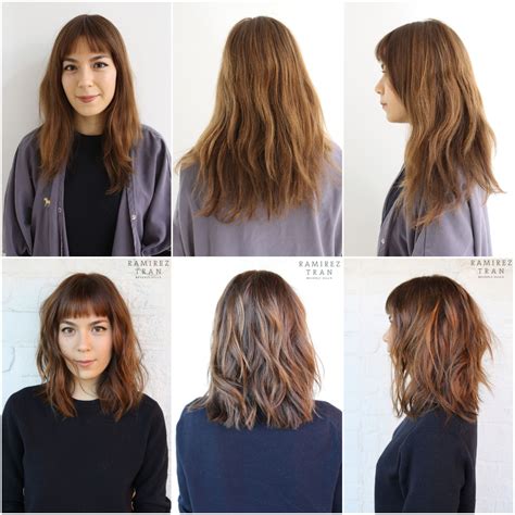 Rub a small amount of product between hands, then apply to random chunky pieces of hair. brunette long bob | Long bob hairstyles, Bob hairstyles ...
