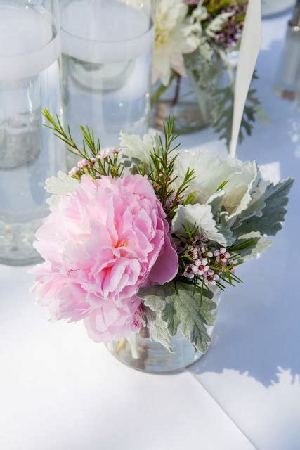 Simple Pink And White Centerpiece For Wedding Reception Koru Wedding