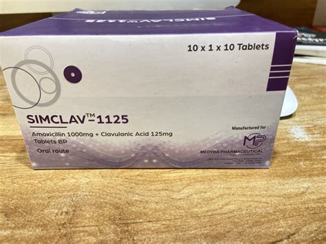 1000 Mg Amoxicillin And 125 Mg Clavulanic Acid Shelf Life 1 Years At