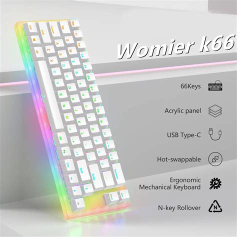 Mua Womier K Mechanical Keyboard Hot Swappable Wired Rgb Backlit My