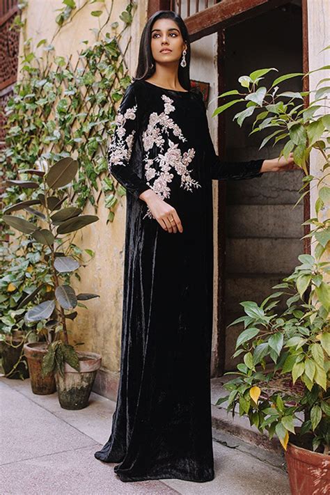 Rozina Munib Women Dresses Designer Mv 04 Бархатные платья Платья