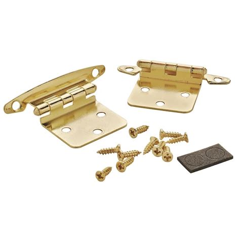 Amerock 2 Pack Adjustable Polished Brass Self Closing Cabinet Hinge At