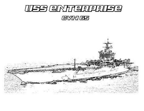 Aircraft Carrier Coloring Page