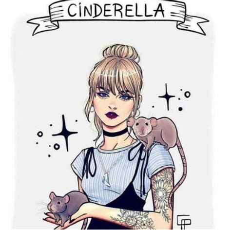 A Woman Holding A Rat In Her Hand With The Caption Cinderella Written On It