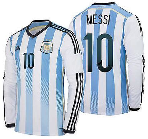 Messi Jersey Argentina Adidas Argentina 2014 Home Ls Messi Jersey